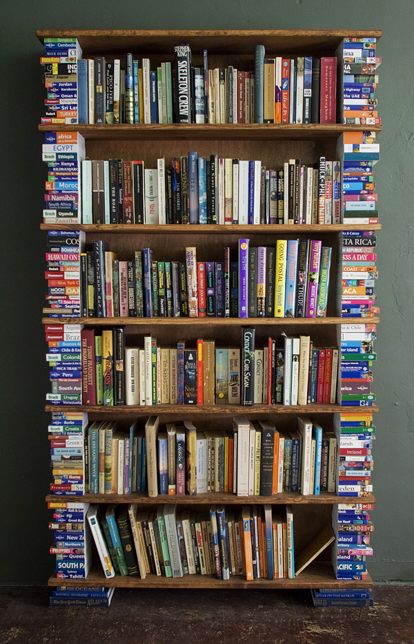 Bookshelf Made From Travel Books Hodomania By Benjamin Simpson